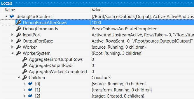 Debugging Port Breakpoints Context